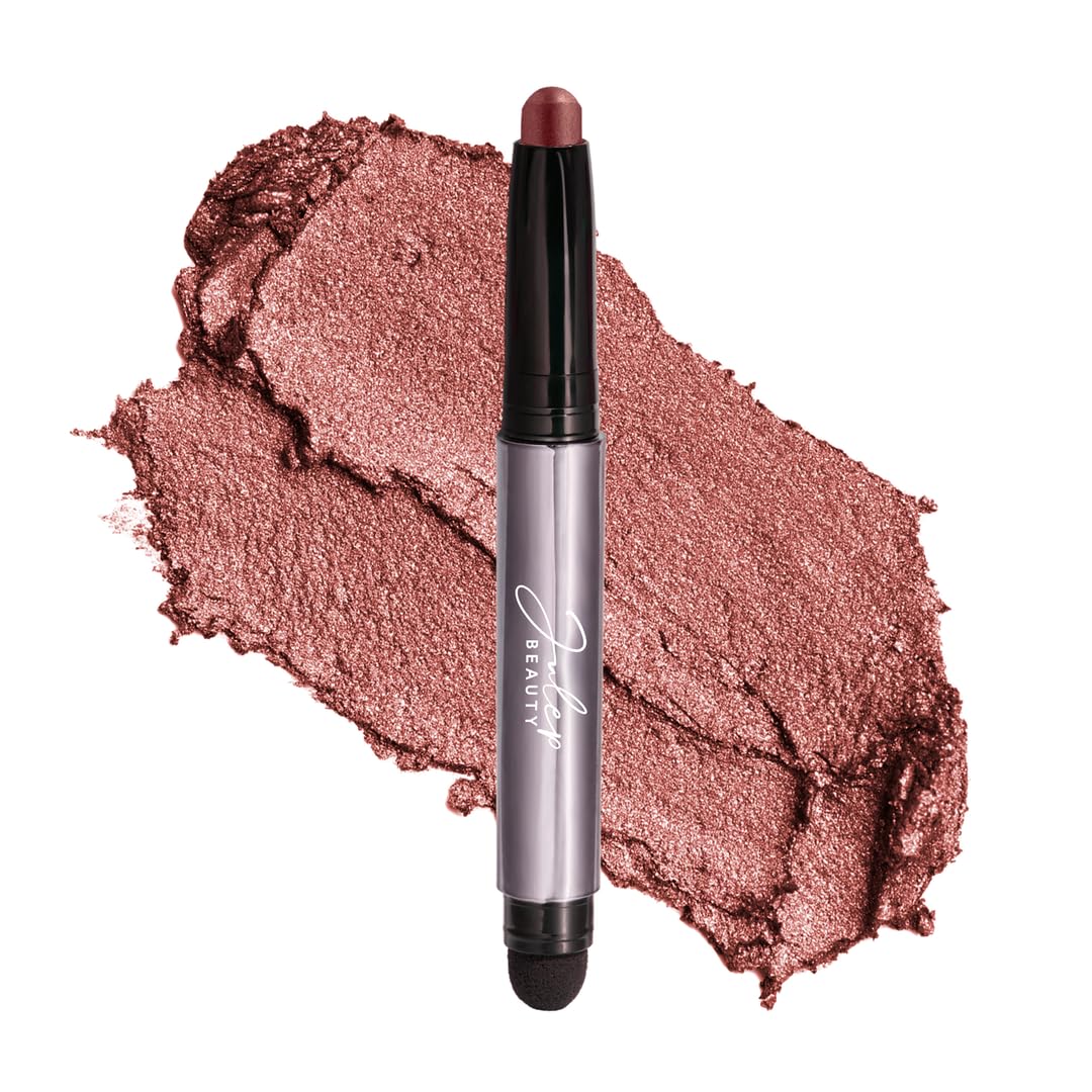 Julep Eyeshadow 101 Cream-to-Powder Waterproof Shadow Stick – Red Wine Shimmer – Long-Lasting, Crease-Proof, Warm Red Shimmer Cream Eyeshadow with Built-in Smudger