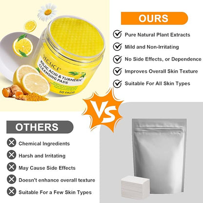 Turmeric kojic acid cleansing pads