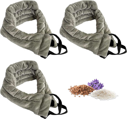 Microwavable Heating Pads For Neck Pain Relief, Back Pain, Shoulder Pain Relief - Microwave Heating Pad For Cramps And Muscle Relief, Hands-Free Heat Pack For Tense Muscle - 3 Packs - Lavender Scented