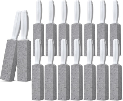 Emycool Pumice Stone Toilet Bowl Cleaner, 16 Pack Toilet Pumice Stone with Handle for Toilet Cleaning, Bathtubs, Sinks, Swimming Pools, Grills