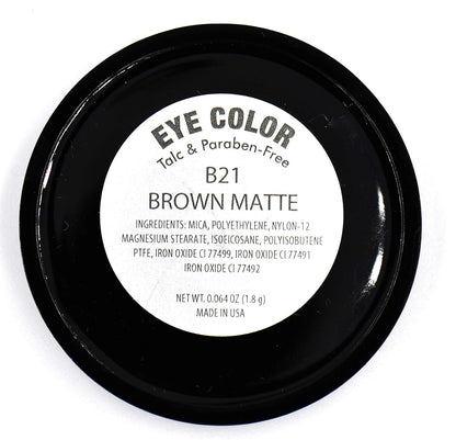 Chocolate Brown Chestnut Cocoa Matte Opaque Pressed Powder Single Vegan Eyeshadow; Talc, Paraben & Cruelty Free