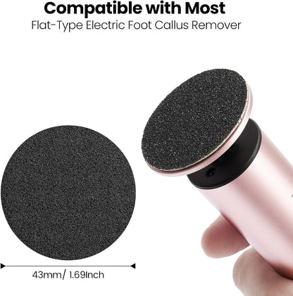 120pcs Replacement Sandpaper Refill Discs for Electric Foot File Callus Remover for Men Women Dead Cracked Hard Skin (60pcs Fine 120 Grit + 60pcs Smooth 180 Grit)