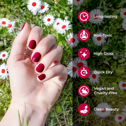 karma organic Natural Nail Polish, Vegan, and Cruelty-Free, No Toluene, No Formaldehyde, No DBP, and Free of TPHP, Rum Runner