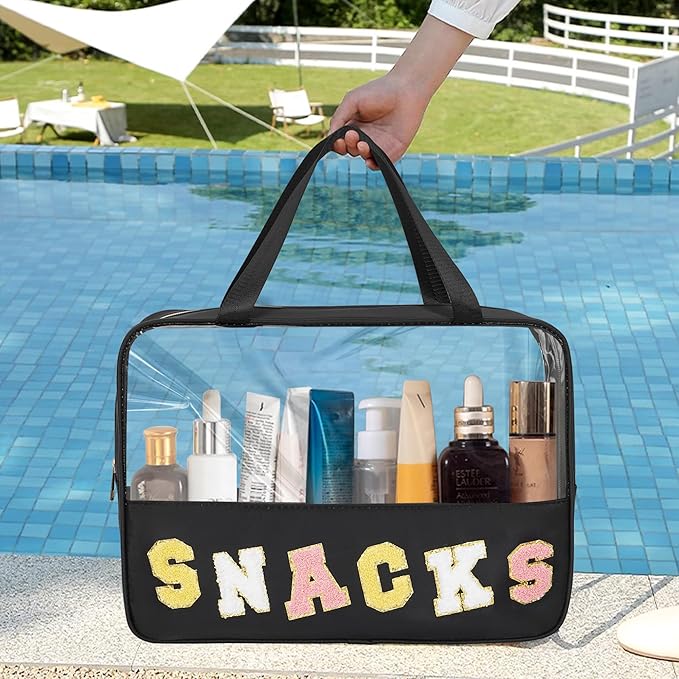 Chenille letter snacks bag zipper