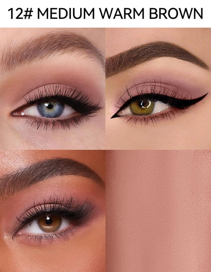 Erinde Waterproof Cream Eyeshadow Stick, Matte Nude Eye Shadow Sticks, Longwear Blendable High Pigmented, Neutral Eye Shadow Sticks Matte for Older Eyes, Smokey Eyeshadow Pencil Crayon, 12 Warm Brown