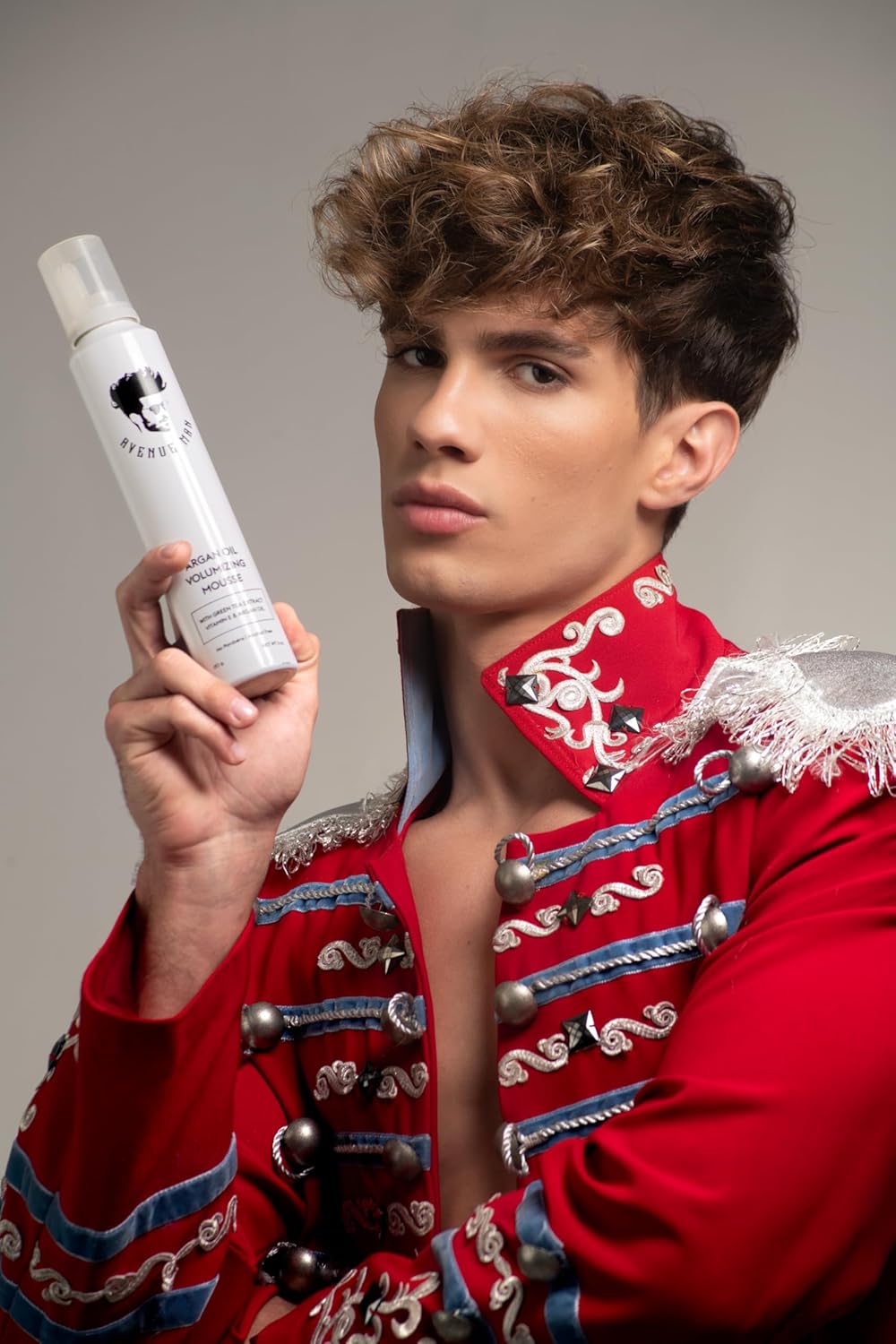 Avenue Man Argan Oil Mousse - Thickening & Volumizing Mousse for Men - Strong Hold, Frizz Control & Humidity Resistance - Herbal-Infused Mens Hair Foam - Long-Lasting Hair Mousse for Men (6.0 oz)