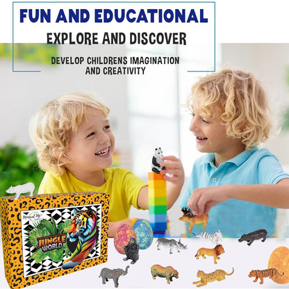 Bath Bombs for Kids with Surprise Inside- 12 pk Kids Bath Bombs with Jungle Toys, Organic, Natural, Skin-Moisturizing Bubble BathBombs. Birthday Gifts for Boys, Girls, Toddlers