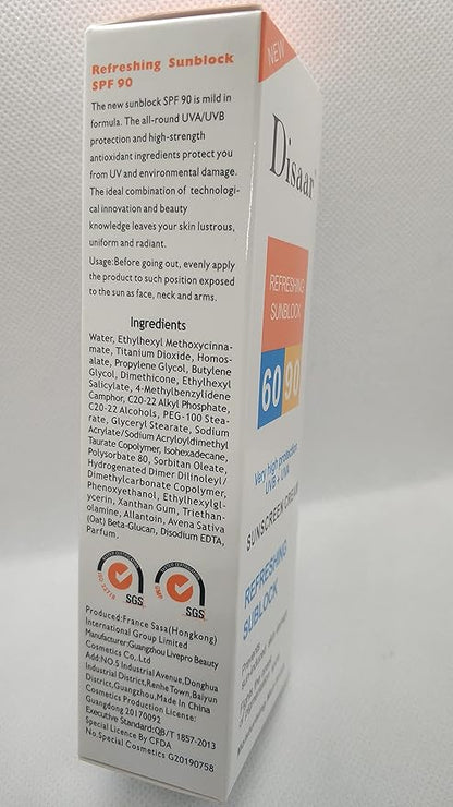 DISAAR Refreshning Sunblock Very High