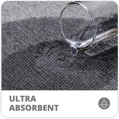 Bath Mat,Ultra Thin Bathroom Rugs,Rubber Bath Mats for Bathroom,No Slip Bath Rug,Quick Dry,Machine Washable,Low Pile,Absorbent,Shower Outside,Sink,Home Decor Accessories.Dark Grey,1'8"x2'8"(20x32inch)