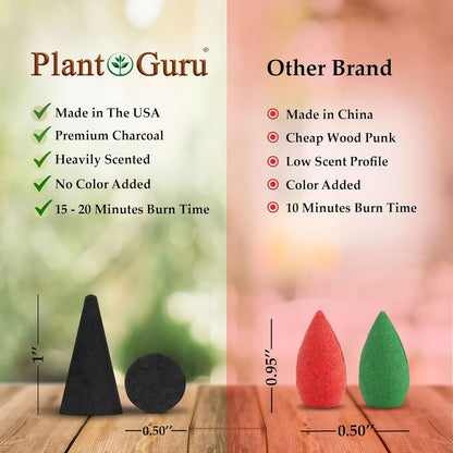 Jamaican Fruit Charcoal Incense Cones 1" TOPFLOW - 100 Pack - Natural Scented Cones Handmade Hand Dipped