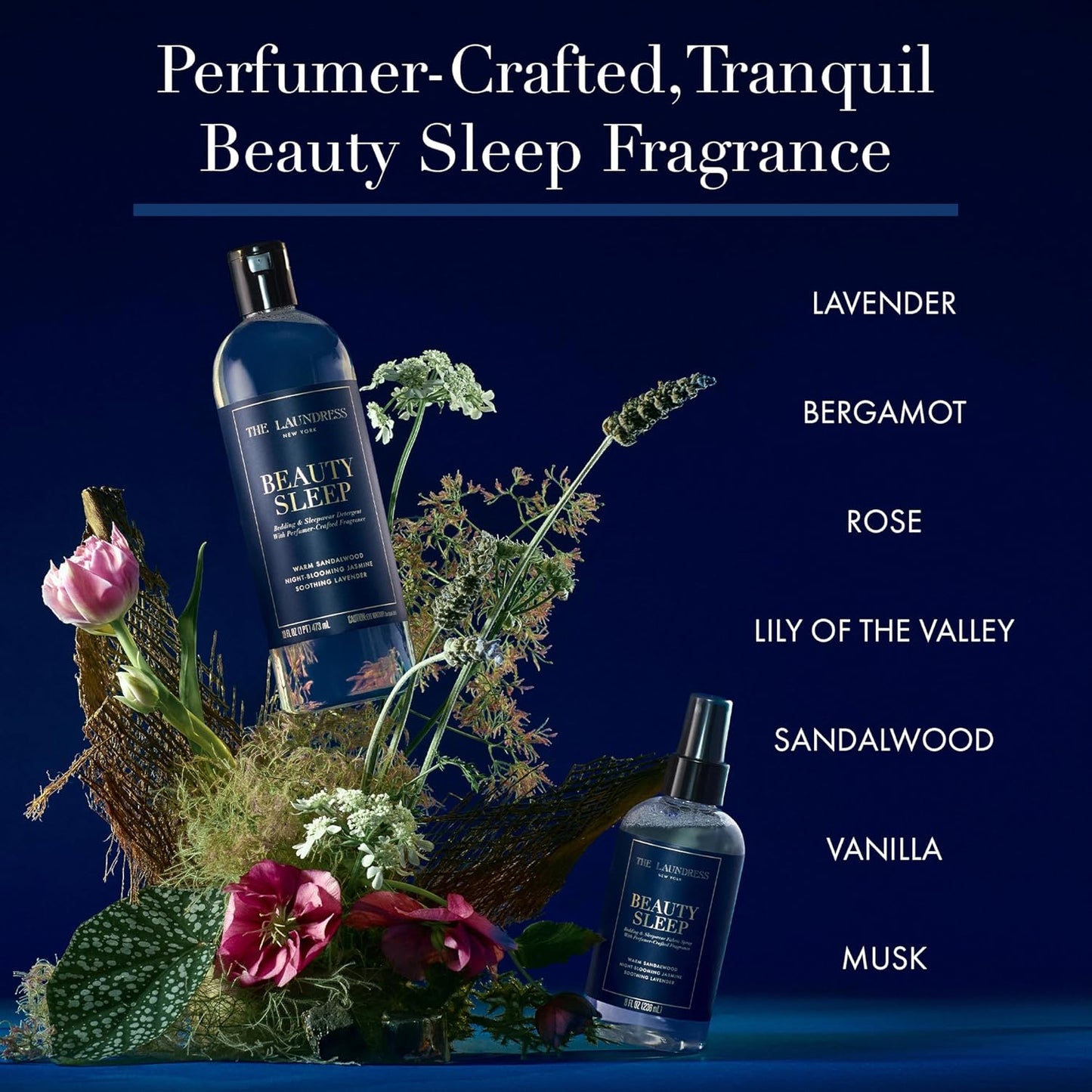 The Laundress Beauty Sleep Fabric Spray, Wrinkle Release Spray, Pillow Spray, Fabric Refresher, Upholstery and Linen Spray, Tranquil Comforting Inspired Scent, 8 Fl Oz