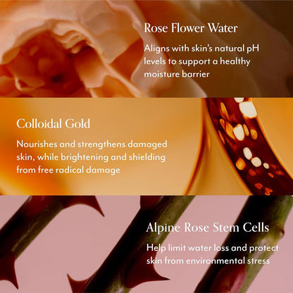 Bliss Rose Gold Rescue Gentle Moisturizer for Sensitive Skin | Fragrance-Free, Calming Daily Hydration with Rose Water & Colloidal Gold| 1.7 oz