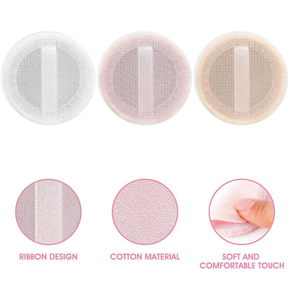 24Pcs Powder Puff Cotton Round Makeup Puff Pads with Strap Face Powder Puffs for Loose and Foundation Cosmetics Sponge Powder Puffs