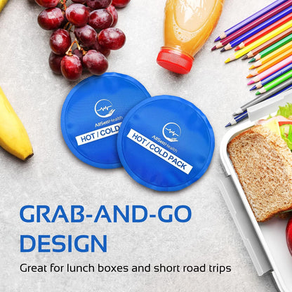 Reusable Round Hot and Cold Gel Ice Packs for Injuries | Cold Compress, Ice Pack, Cold Pack, Gel ice Pack, Cold Packs for Injuries | 5 Pack