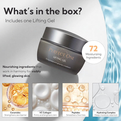 PERFECT ONE Lifting Gel - Helps The Skin Appear Firmer and Moisturized - All-in-One Skin Care Serum, Moisturizer, & Facial Mask - With VC Collagen, Niacinamide, Retinol, and Hyaluronic Acid, 50g