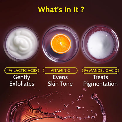 UnderArm Roll-On with 5% AHA| Lactic & Mandelic Acid|Prevents Odour, Brightens Skin & Exfoliates Underarm| For Sensitive Skin|Royal Oudh Fragrance | Alcohol & Aluminium Free|1.35 fl oz