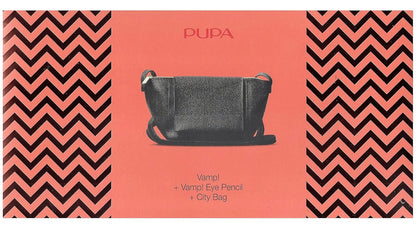 Pupa Vamp! Box: Classic Black Mascara + Vamp Eye Pencil + Beauty City Bag, made in Italy [italian import]