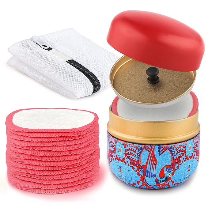 Reusable cotton rounds,14 pieces dual