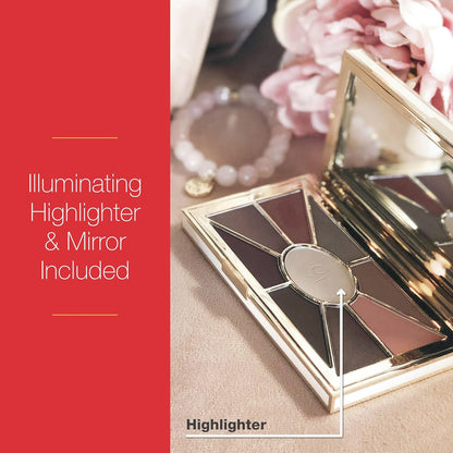 Mirabella Eye Love You Neutral Shimmer Eyeshadow Palette - Makeup Palette w/Ultra Pigmented Pressed Powders, Creamy Matte & Shimmer Cool Toned Eyeshadow Palette - Seduction