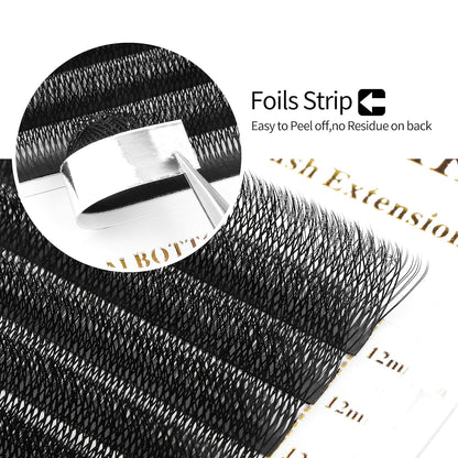 Lash Extensions Double Tips 4D Eyelash Extensions W Shape 0.07mm Thickness D Curl Mix 8-15mm Premade Fans Easy Fan Volume Lashes Matte Black Crisscross(W-4D-Double Tips-0.07-D,8-15mm Mix)