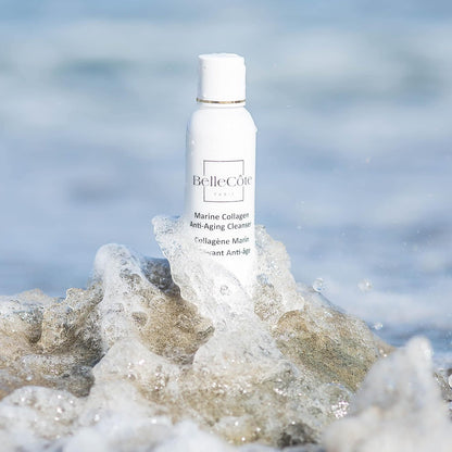 Marine Collagen Anti Aging Cleanser - Lichen Extract & Peptides for Dull And Dehydrated Skin, Removes Impurities & Makeup Toxins | Organic Seaweed Facial Cleanser 4 fl oz