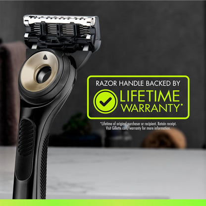 GilletteLabs With Exfoliating Bar Shaving Razor For Men, 1 Handle, 3 Blade Refills, Includes Travel Case for Convenient Storage On The Go