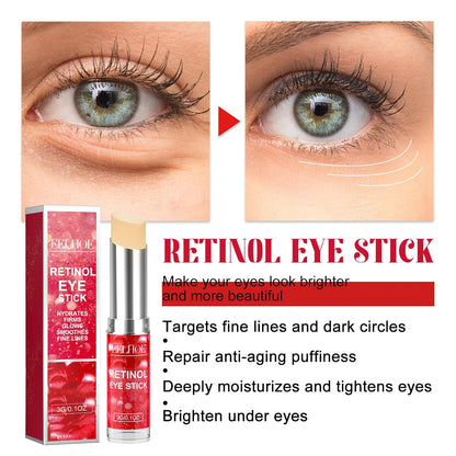 Retinol Eye Stick, Retinol Eye Cream for Dark Circles and Puffiness, Under Eye Cream Anti Aging, Retinol Eye Balm Moisturizes, Firms& Nourish Skin
