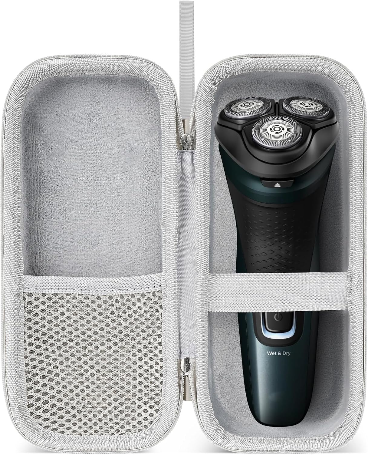Linkidea Hard Shell Shaver Travel Case, Compatible with Philips Norelco 2400, 3600, MANSPOT Electric Razor, Portable Storage Organizer (Silver)