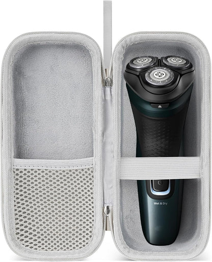 Linkidea Hard Shell Shaver Travel Case, Compatible with Philips Norelco 2400, 3600, MANSPOT Electric Razor, Portable Storage Organizer (Silver)
