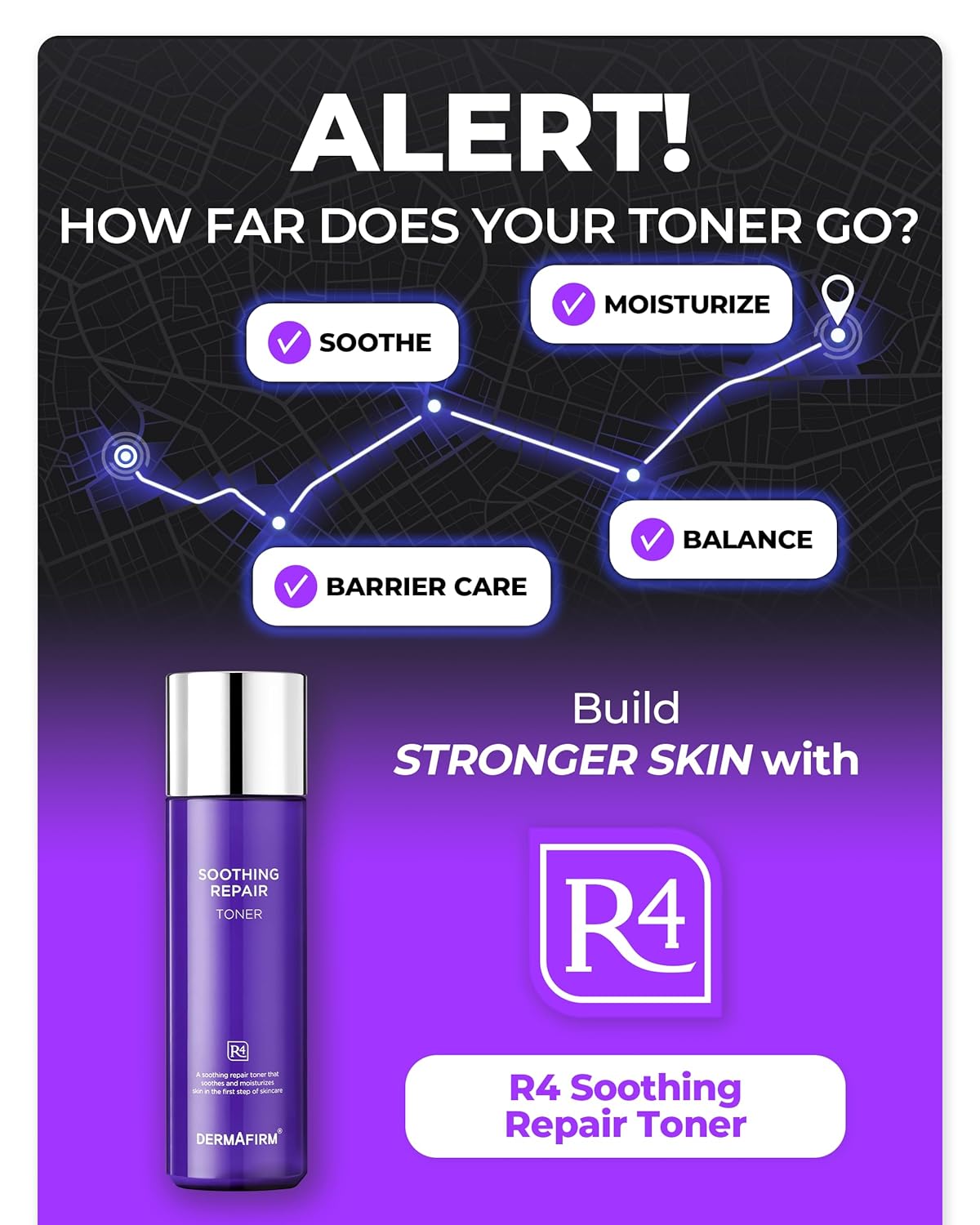 Soothing Repair Face Toner R4 | Hydrating Moisturizing & Soothing Toner for Skin Troubles w/Eucalyptus, Peptide & Collagen | Gentle for All Skin Types No Animal Trials No Paraben 6.76 fl oz