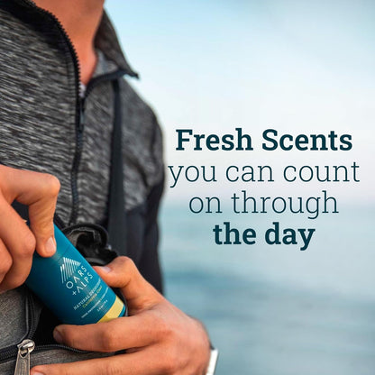 Oars + Alps Natural Deodorant for Men & Women, Aluminum Free Deodorant for Men, Dermatologist Tested, Clean Ingredients, Non Toxic, Vegan, Long Lasting, Odor Protection, California Coast, 1pk, 2.6oz