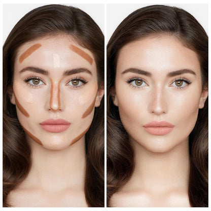 Boobeen 2 in 1 Contour Stick, Cream Bronzer Highlighter, Eyeshadow Pencil, Long-Lasting and Waterproof for All Areas of the Body