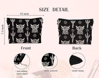 Western black makeup bag,western gifts