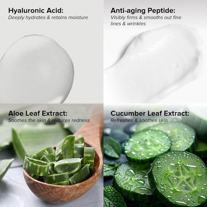 DRMTLGY Essential Facial Cleanser - Gentle Face Cleanser and Face Wash for Women and Men with Anti-Aging Peptides & Hyaluronic Acid. 6.9 fl oz, 2 Pack