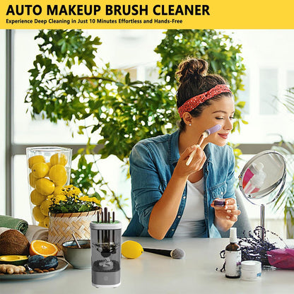 Electric Makeup Brush Cleaner Machine, Rechargeable Spinning Makeup Brush Cleaner, Automatic Cosmetic Brush Cleaner Machine For All Size Makeup Brushes, Makeup Brush Cleaner with Mat