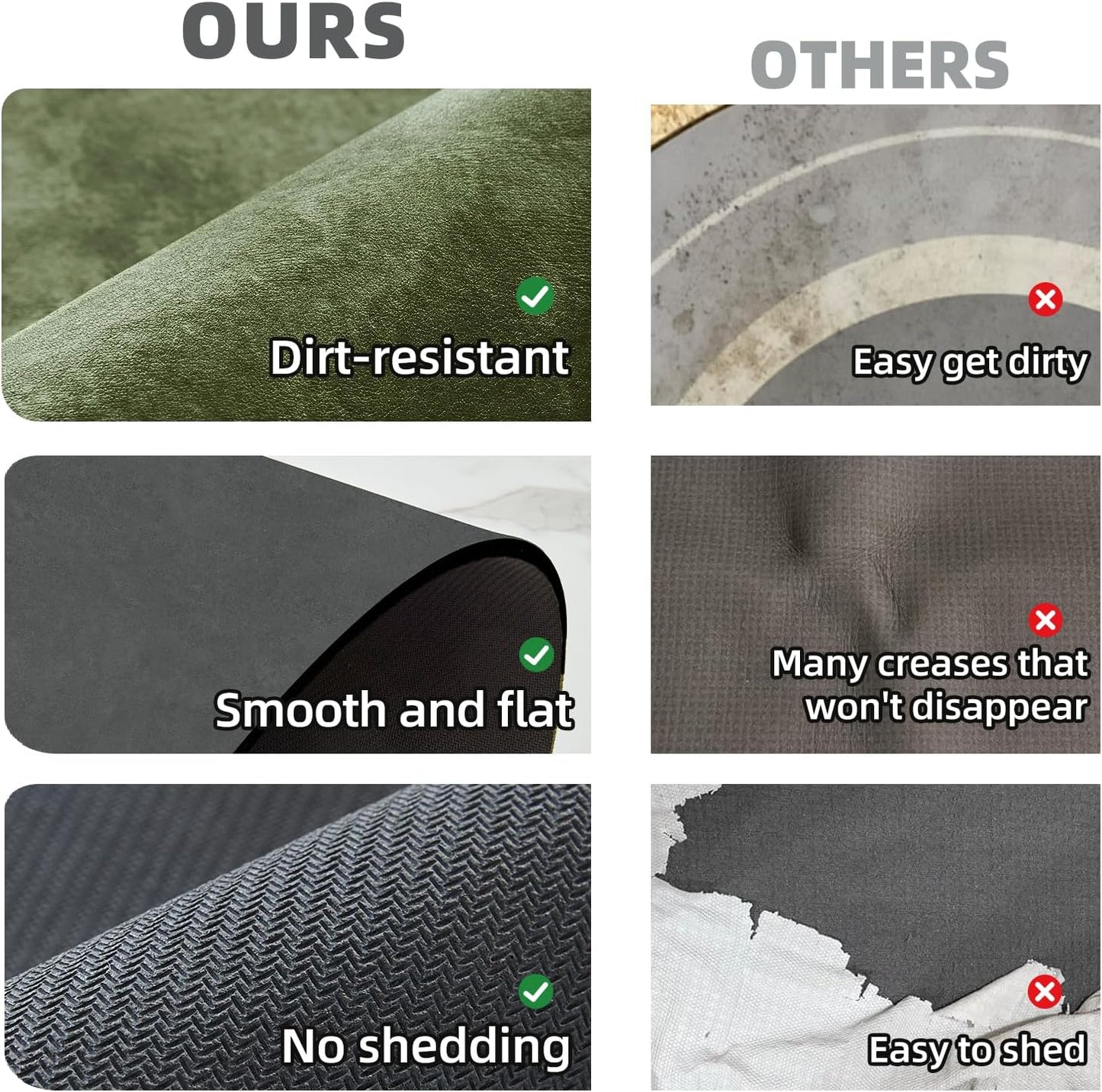 Toilet Rug, Thin Toilet Rugs U Shaped Washable Non Slip Absorbent Quick Dry Low Pile Toilet Mat, 20"x24" U Shape Sage Green