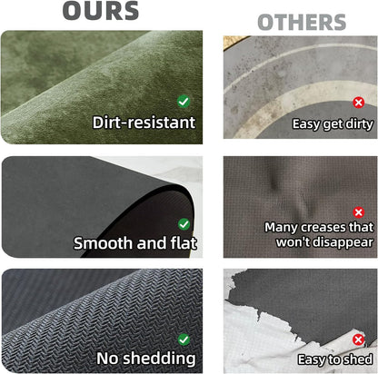 Bathroom Mat Quick Dry, Bathroom Rugs Non Slip Washable Thin Absorbent Bath Mat Fits Under Door Bathroom Floor Mat Perfect for Bath, Shower, or Sink 24"x70" Sage Green