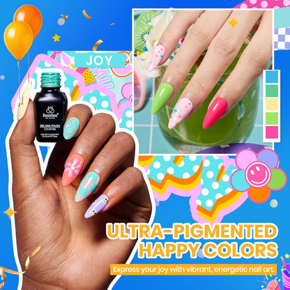 Beetles Fall Gel Nail Polish Set - 69PCS 60 Colors Gel Polish Kit Base Coat Glossy & Matte Top Coat Soak off Emotional Spectrum Collection Brown Red Black Nude White All Seasons Gifts for Women