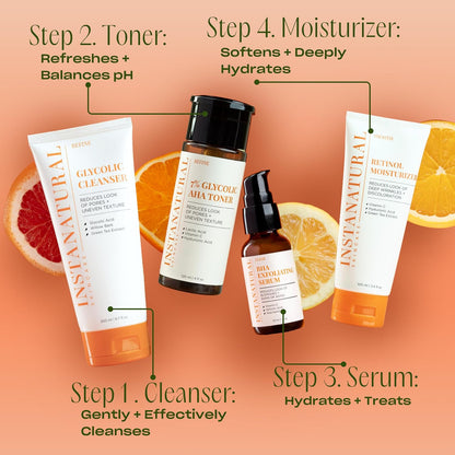 InstaNatural Retinol Moisturizer Nighttime Face Moisturizing Cream, Brightens and Reduces Signs of Aging, Wrinkles, Lines and Discoloration, with Vitamin C and Hyaluronic Acid, 3.4 Fl Oz