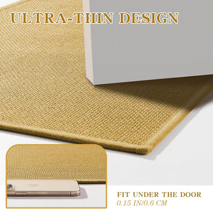 chakme Bathroom Rugs Mat 59x25, Ultra Thin Non Slip Bath Mat Large Quick Dry Absorbent Bath Mat for Bathroom Floor, (Yellow, 59"x25")