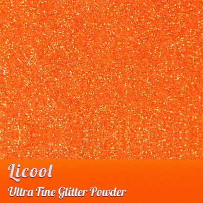 100g/3.5oz Pack Iridescent Rainbow Fine Glitter for DIY Craft, Epoxy Resin, Tumblers, Candle Making, Festival Decoration, Makeup, Body, Eye, Nail Art (Iridescent Orange)