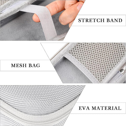 Linkidea Hard Shell Shaver Travel Case, Compatible with Philips Norelco 2400, 3600, MANSPOT Electric Razor, Portable Storage Organizer (Silver)