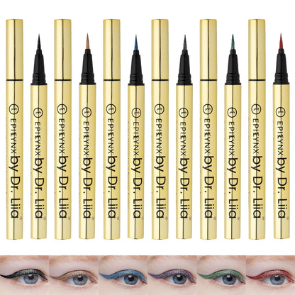 Waterproof Eyeliner - Smudge-Proof Liquid Eyeliner Pen with Precision Tip for Smooth, Long-Lasting Application - Vegan, Hypoallergenic & Gluten-Free Eye Liner - 6 Shades 2mL each Gift Set