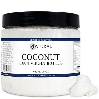 Zatural Coconut Oil, 100% Virgin Organic Extra Virgin Unrefined, Cold Pressed, 8 Pounds (16 Ounce)