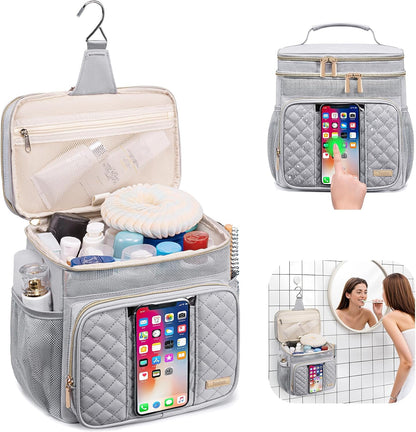 Large Toiletry Bag for Women Men,Bathroom Bag,Water Resistant Portable Shower Caddy for College Dorm,Hanging Toiletry Bags for Traveling,Gym Camping Cruise Ship Travel Essentials Shower Bag