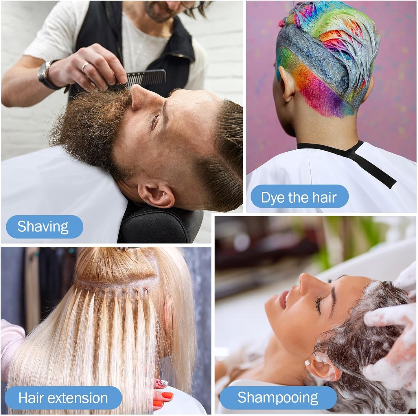 12Pcs Barber Cape 64 x 56'' Large Waterproof Hair Cutting Salon Cape Adjustable Snaps for Hair Dye Salon Stylist Supplies