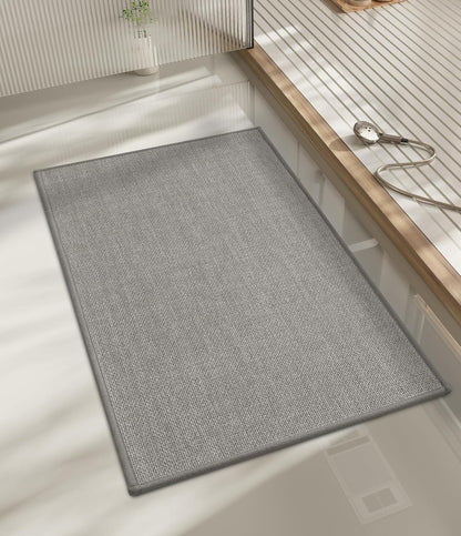 chakme Bathroom Rugs Mat 32x17, Ultra Thin Non Slip Bath Mat Quick Dry Absorbent Bath Mat for Bathroom Floor, (Dark Grey, 32"x17")
