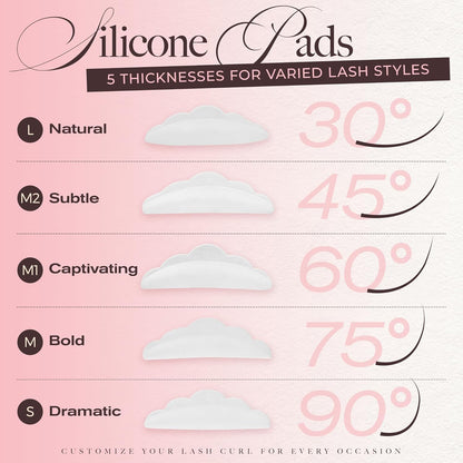 LASHVIEW Lash Lift Kit, Eyelash Perm Kit, Professional Eyelash Curling Lash Extension Set,Lash Curling, Semi-Permanent Curling Perming Wave Suitable for Salon（5PCS）