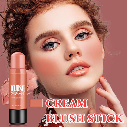 Cream Blush Stick Makeup,Blush Stick for All Skin Tones,Easy to Color,Soft Long Lasting Lightweight Blush Face Makeup Stick,Waterproof Multi Stick for Cheeks & Lip & Eyes（#103）