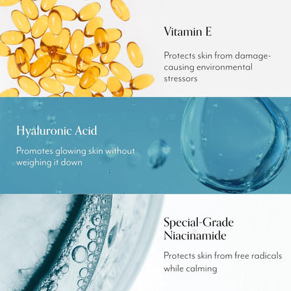 Bliss Glow & Hydrate Serum - Niacinamide + Hyaluronic Acid Serum - 1 Fl Oz - Improves Dullness, Hydrates, Replenishes & Defends Skin - Lightweight Hydration - Clean - Vegan & Cruelty Free